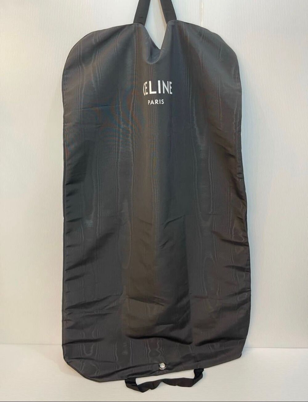 Celine Paris Zip Up Garment Bag Black Foldable Travel Luxury Clothes Storage NEW